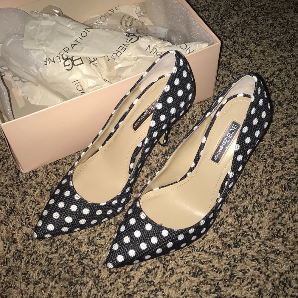 BCBGeneration polka dot pumps